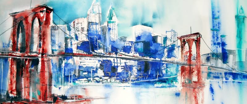 After Work: Skyline – leicht und locker in Aquarell